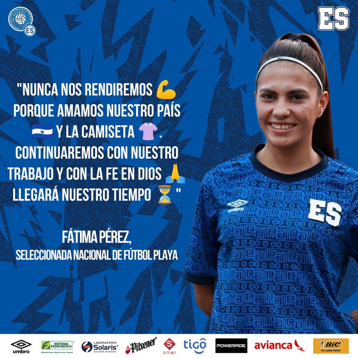 🇸🇻⚽️| 𝐋𝐚 𝐒𝐞𝐥𝐞𝐜𝐭𝐚 𝐅𝐞𝐦𝐞𝐧𝐢𝐧𝐚 𝐝𝐞 𝐏𝐥𝐚𝐲𝐚 Nuestros colores, nuestra piel, nuestra ilusión #ElSalvador