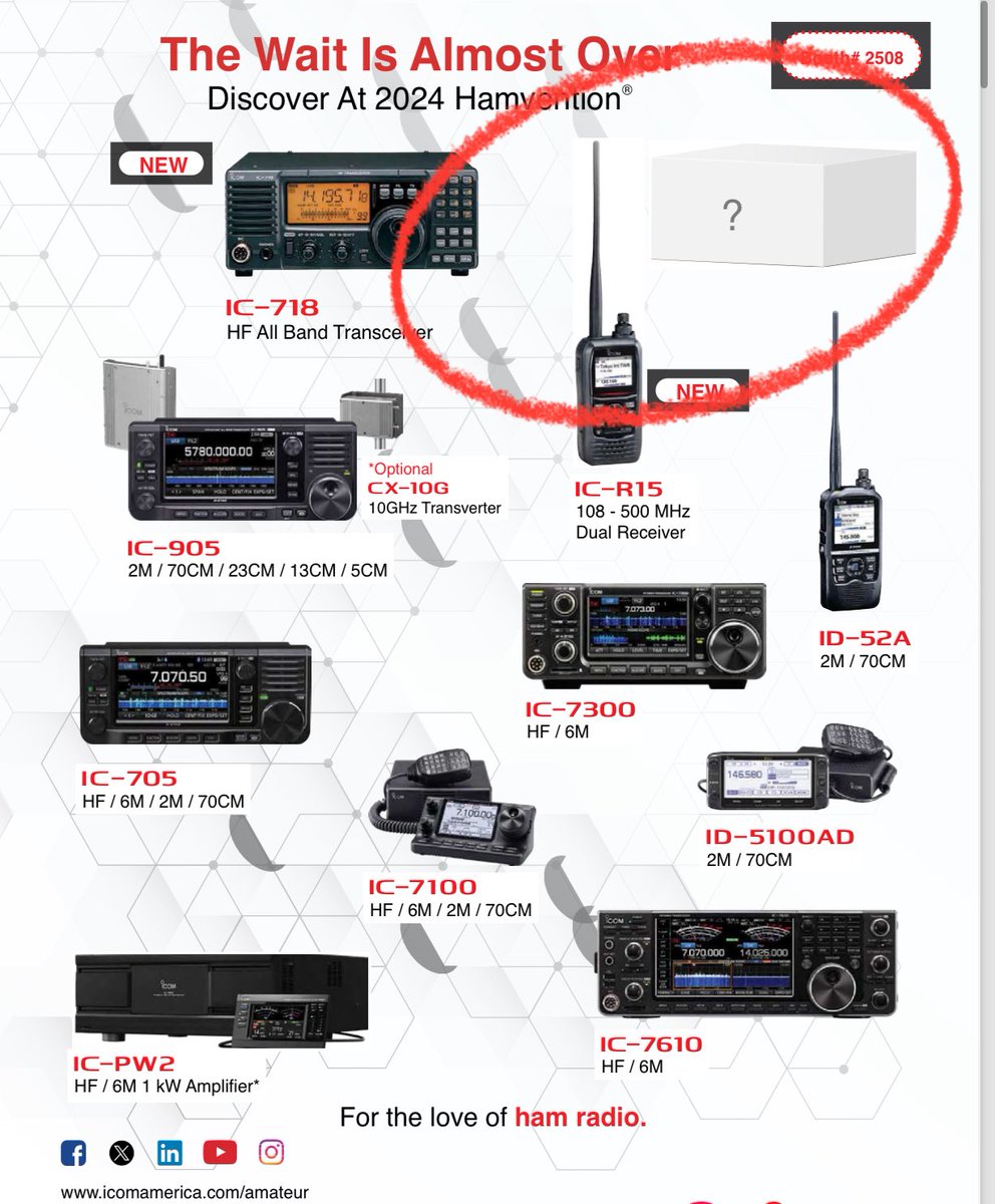 Icom indicating there could be something new? IC-7100 replacement? Or a 7300 replacement? ….or better yet a 7610 replacement? #hamr