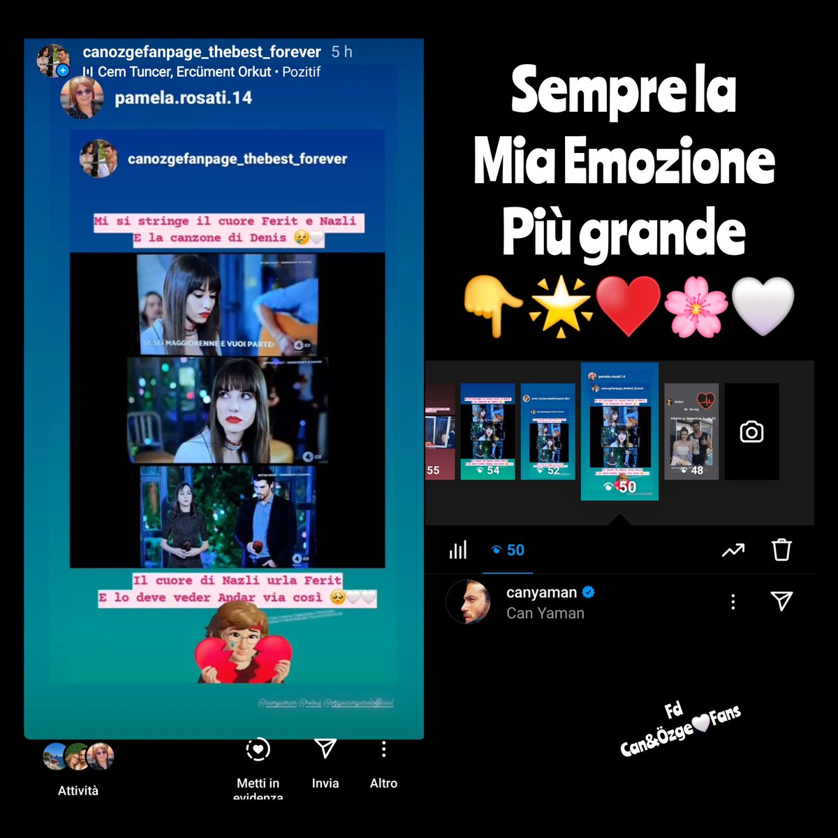 Eccoti qui oggi per la seconda volta  grazie come sempre ogni volta un Emozione 🤍🤍🤍🤍🤍 #CanYaman #Dolunay #bittersweet anche con il repost della mia amica <a href="/RosatiRosati1/">Pamela Rosati</a> della mia storia ♥️