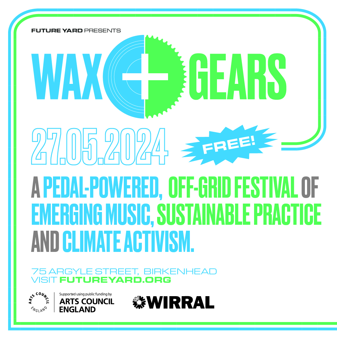 Wax + Gears returns! Our pedal-powered, off-grid festival of emerging music, sustainable practice and climate activism is back for 2024, and we’ll be celebrating all things DIY, analogue, and eco-conscious across our venue on 27.05. Wax + Gears is completely free entry.