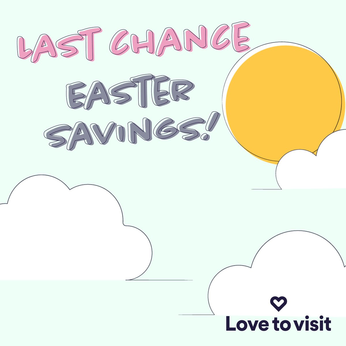 🌟 Hey there! Don't let this weekend slip away before Easter holidays end! Why not make the most of it by checking out the awesome discounts available at Lovetovisit? 🔥 Hurry, grab those savings before they vanish! 🔥 💌 Explore deals: lovetovisit.com/uk-promotions #EasterWeekend