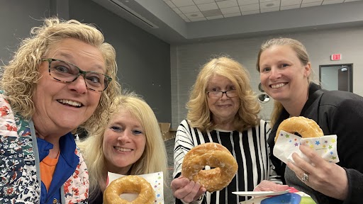 Today is the last day of the first week of State Testing! Mrs. Walls, Mrs. Walters, Mrs. Walter's Mom, and Mrs. Anderson fueled up on some sweet carbs to boost their energy and bring some Fri-YAY vibes to our students and their families. #StateTesting #occscharters #PBIS