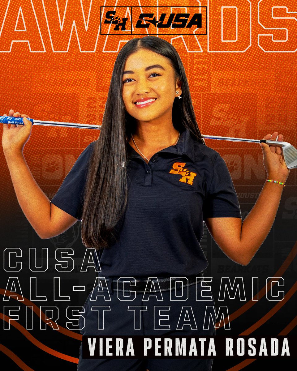 Excelling in all courses ⛳️📚 Congrats to Viera Permata Rosada on being named to the CUSA All-Academic First Team! #EatEmUpKats