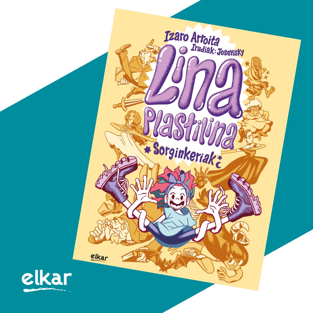 📖🧙‍♀️ Gure dendetan jada eskuragarri dago Lina Plastilina bildumako bigarren liburua: 'Sorginkeriak'. @izaroarroita -ren lana da, @josevisky -ren ilustrazioekin. @elkar labur.eus/elkarliburuak