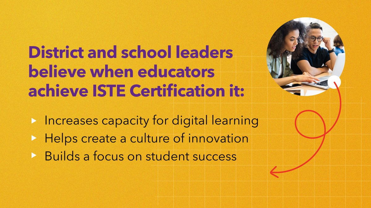 Here are 3️⃣ reasons why you should consider getting ISTE Certified ⬇️. Use promo code GET50 by June 13, 2024, for $50 off individual certification. iste.org/iste-certifica… #EdTech #DigitalLearning