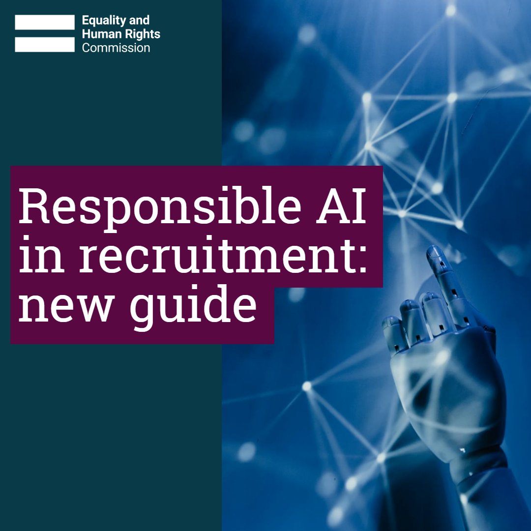 Do you work in HR or are you responsible for recruiting staff using AI tools? Make sure you familiarise yourself with the Responsible Technology Adoption unit’s new guide to ensure automated recruitment processes are compliant with equality law: orlo.uk/Sw7xi