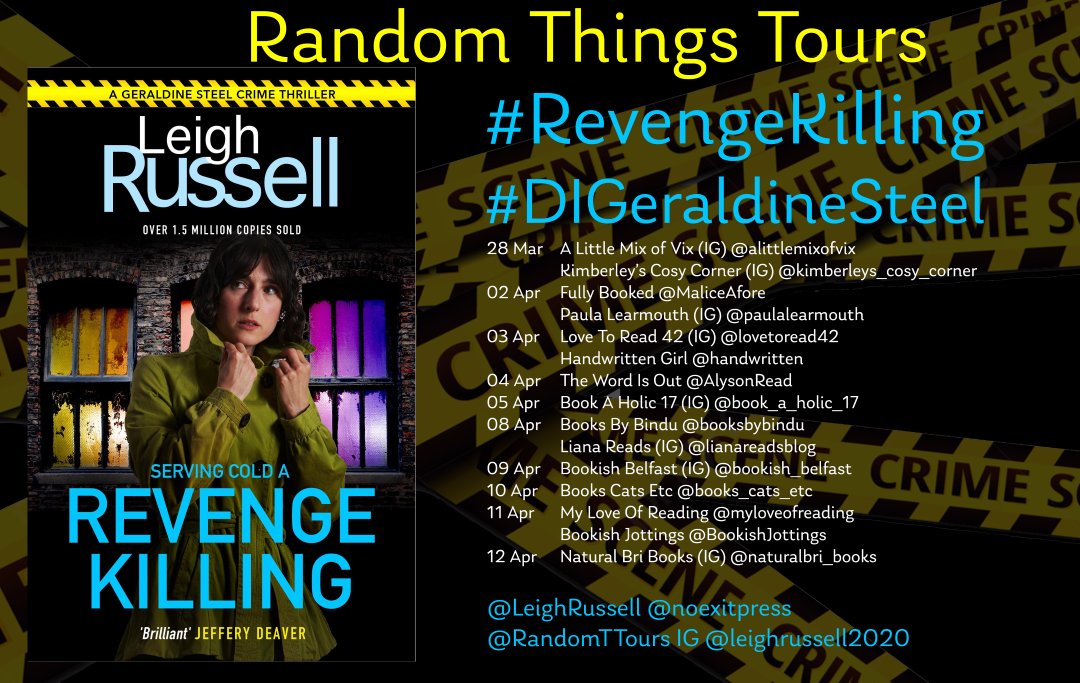 HUGEST THANKS #RandomThingsTours Bloggers for supporting #RevengeKilling @LeighRussell @noexitpress Please share reviews on Amazon/Goodreads