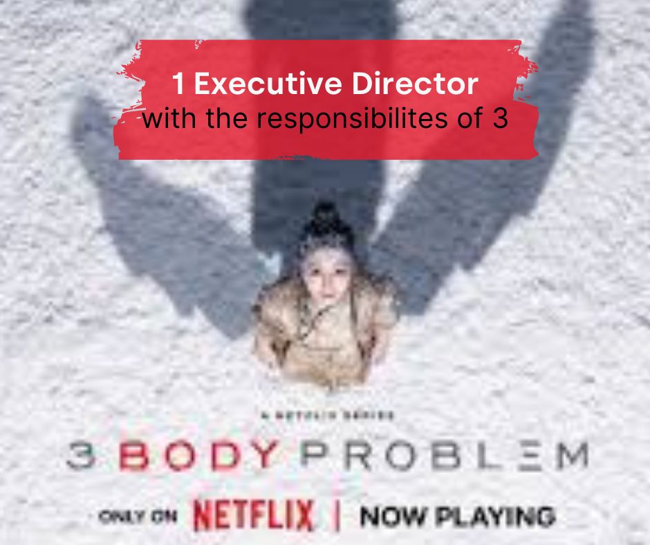The 3 Body Problem Nonprofit Edition!

Executive Director 𝙧𝙚𝙖𝙡𝙡𝙮 means: 
👉 We expect you to do the work of 3 people
👉 But we will pay you for the work of one

Sound familiar? 🙃 #nonprofitlife #nonprofithumor #nonprofitleadership