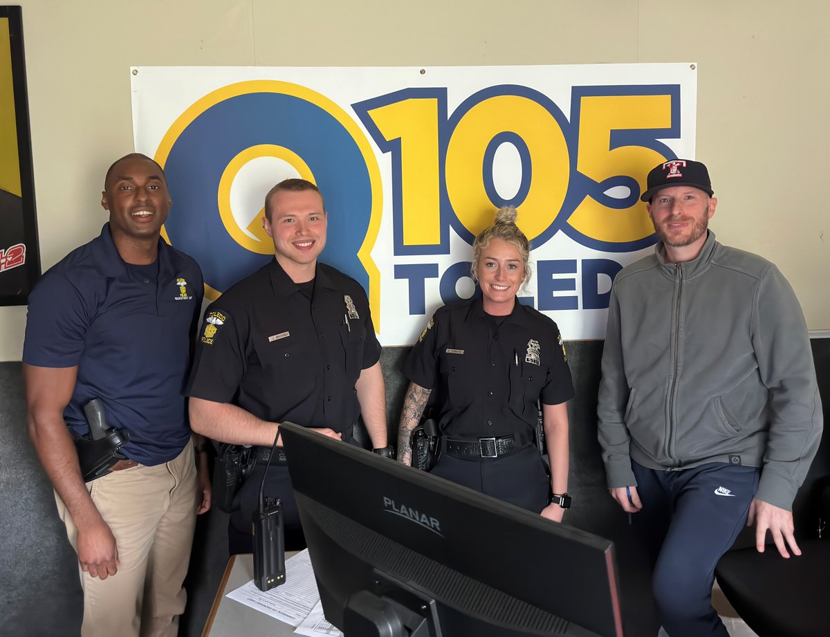 Thanks to Eric Chase on Q105 for having us on air this week to discuss our exciting new recruiting push for TPD. Visit TPDHIRE.COM and apply today! #toledopolice #bethechange #itstartswithyou