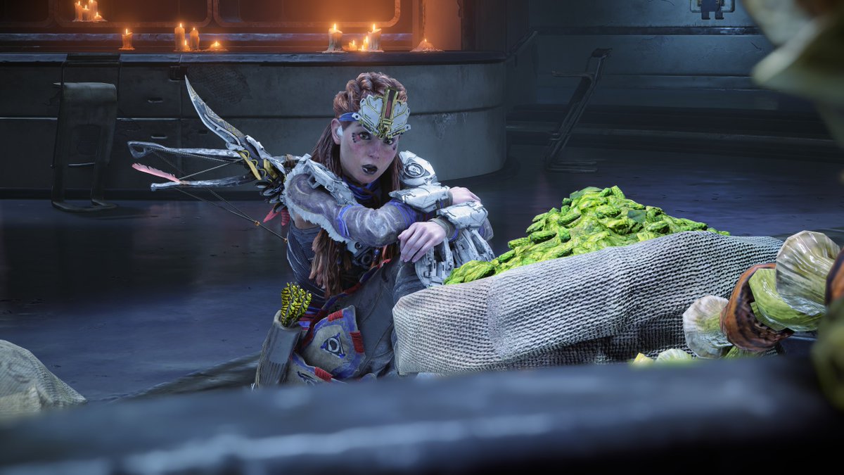Okay, are we just not gonna address the giant bag of bud and long ass pipe located at Aloy's base in #HorizonForbiddenWest? #Weed #420