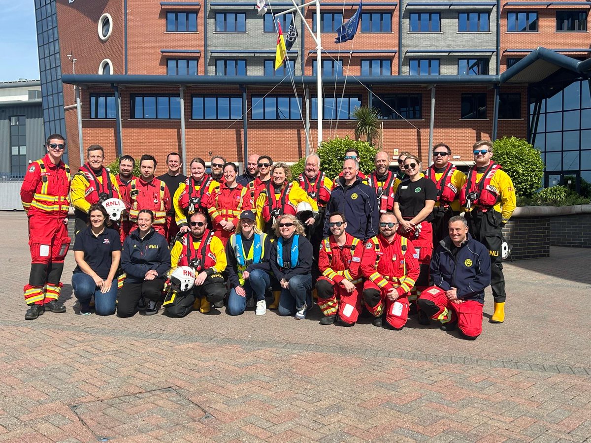 What a brilliant joint training day we have had at the @RNLI College in Poole. A huge thanks to everybody involved for making it happen! #TrainingDay #Teamwork #RNLI