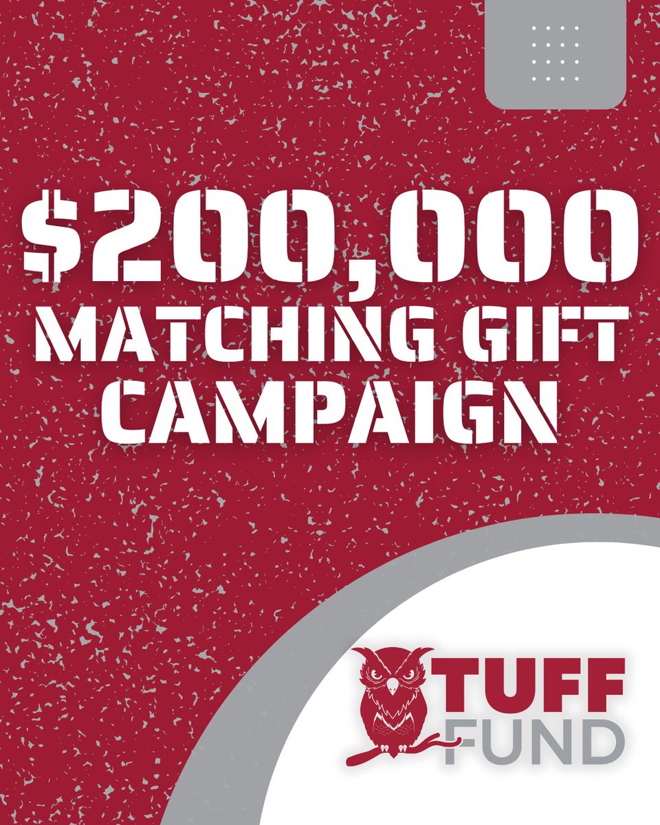 🚨𝐌𝐀𝐉𝐎𝐑 𝐀𝐍𝐍𝐎𝐔𝐍𝐂𝐄𝐌𝐄𝐍𝐓🚨 Thanks to the generous donations of three TUFF Fund supporters, any new or increased monthly donation of $10 or more will be matched up to $𝟐𝟎𝟎,𝟎𝟎𝟎! 𝐃𝐨𝐮𝐛𝐥𝐞 𝐲𝐨𝐮𝐫 𝐢𝐦𝐩𝐚𝐜𝐭 𝐭𝐨𝐝𝐚𝐲! givebutter.com/TUFFMatch