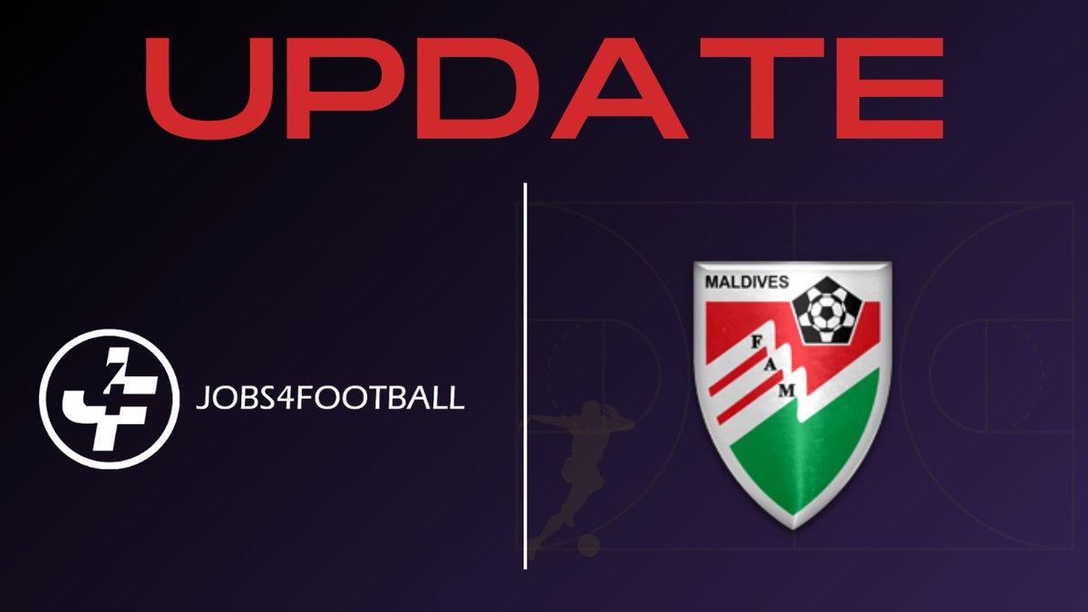 Client News ⚽️ 🇲🇻 FA Maldives X Jobs4football Read the latest update in reference to the recruitment process on behalf of client FA Maldives. Link 🔗 jobs4football.com/recruitment-pr… #Jobs4football #footballjobs #Maldives #AFC #recruitmentsolutions #clientnews