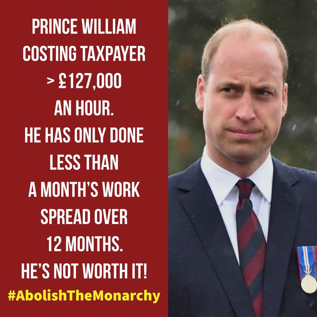 #PrinceWilliam you try walking in to a job centre & tell them, not ask them, your going to take 3 months off looking for work because your wife has just come out of hospital & you need to look after the children your benefits will be stopped. They won’t accept it. #WorkshyWilly