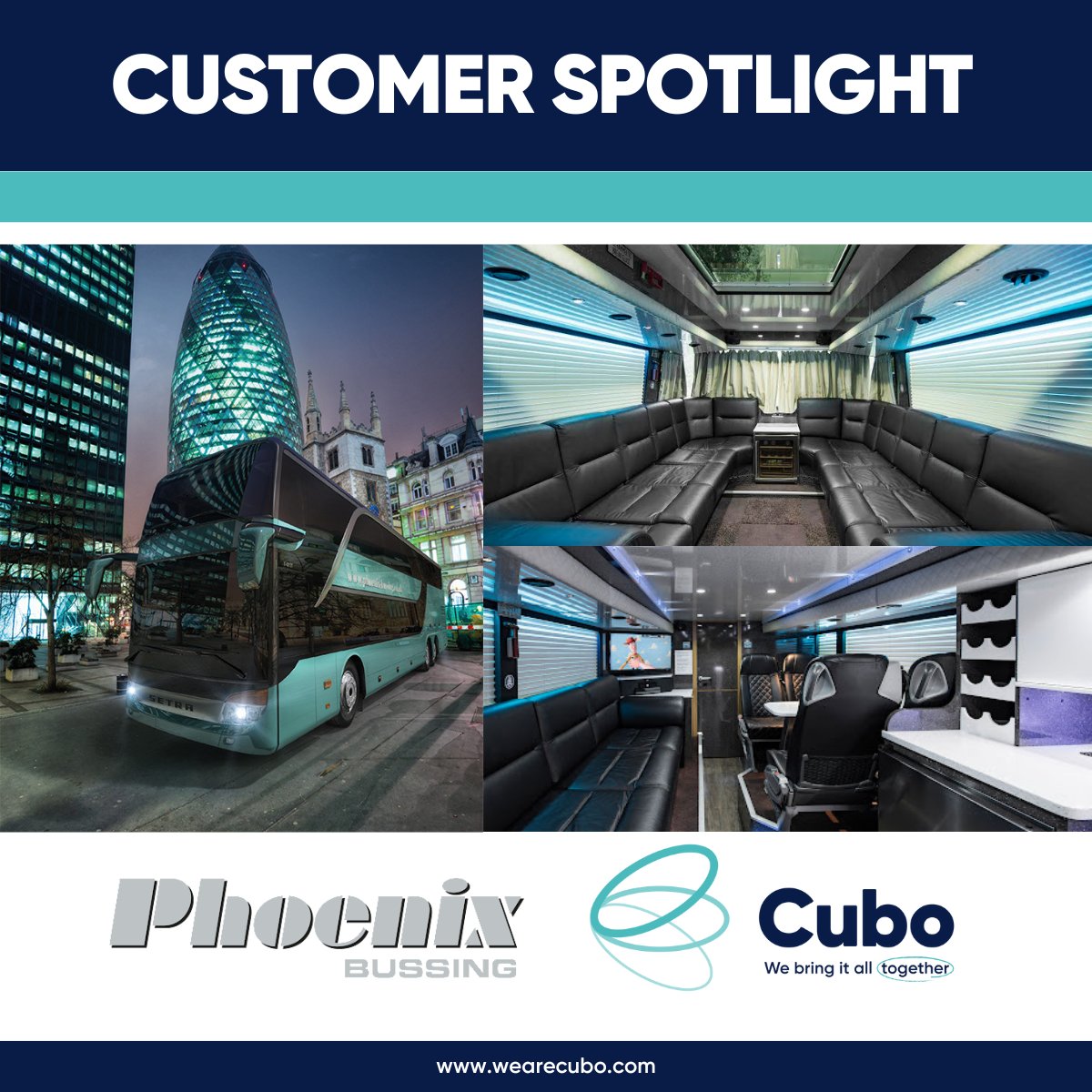 This #NationalCoachWeek, we’re featuring our valued client Phoenix Bussing who have been supplying sleeper buses for the music industry since 1988🚌 Cubo are proud to supply the Phoenix Bussing fleet with our Track Smart, Camera Smart & Tacho Smart products. #Bus #Coach #Fleet