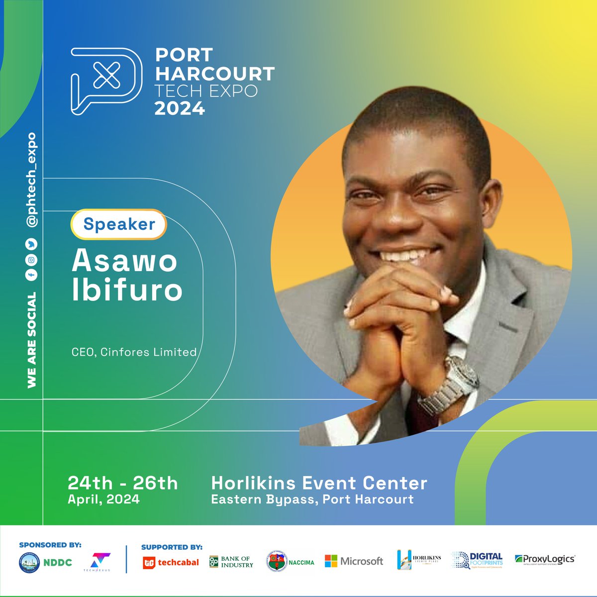 Port Harcourt Tech Expo 2024: Meet  Asawo Ibifuro, CEO of Cinfores Limited

Date: 24th to 26th April, 2024
Venue: Horlikins Event Center, Eastern Bypass Port Harcourt
Time: 10am daily

Register Now at phtechexpo.com/register

#PHTECHEXPO2024  #ICT4D