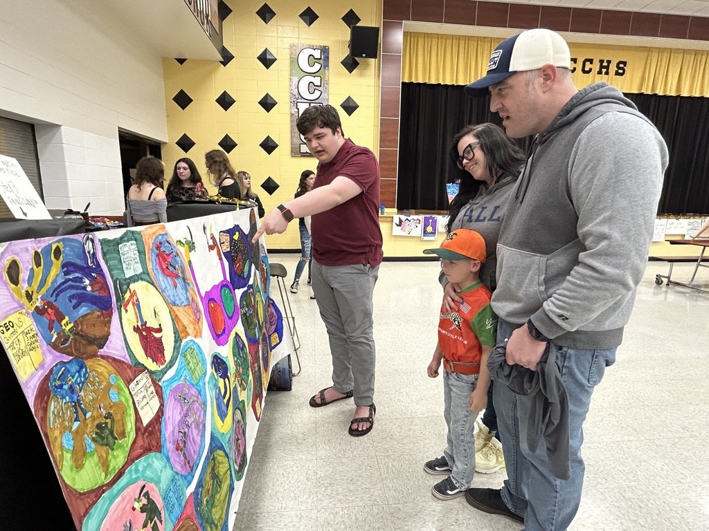 Carroll County High School held its second annual Art Show last night. Students and community members displayed their art in the cafeteria to a crowd of onlookers. Congratulations to all who displayed their talents! (More photos on the district Facebook page.)