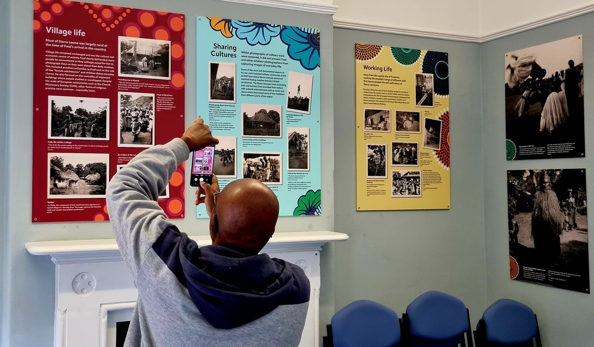 Lovely to welcome Dr Angel Smith from the British Virgin Islands back to the Wilberforce Institute. A triple alumnus of @UniOfHull, he came to see our Homelands Exhibition, co-produced with @Hull_Museums and @AfroHull, as a strategy for engaging people with photographic heritage.