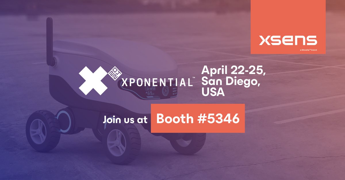 🚗Experience the future of autonomy at Xponential from April 22-25. Visit the Xsens | Movella booth (5346) to explore our real-time 3D navigation and global position data solutions for autonomous vehicles. #XPO24 #autonomy #Xsens