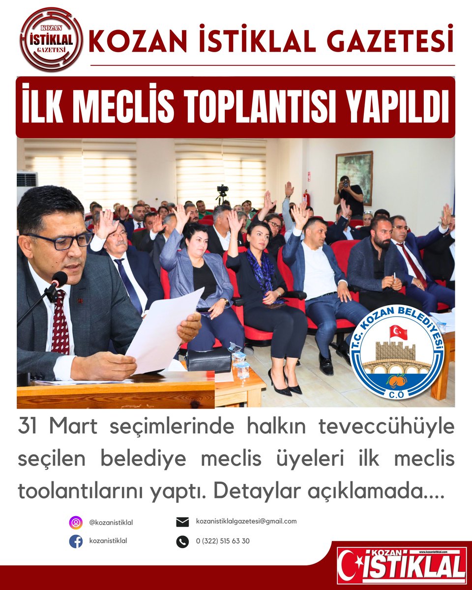 🔴İLK MECLİS TOPLANTISI YAPILDI🔴

AYRINTILAR: facebook.com/share/p/TCRRk9…

#kozan #adana #mustafaatlı #başkan #kozanbelediyesi #meclis #meclistoplantısı