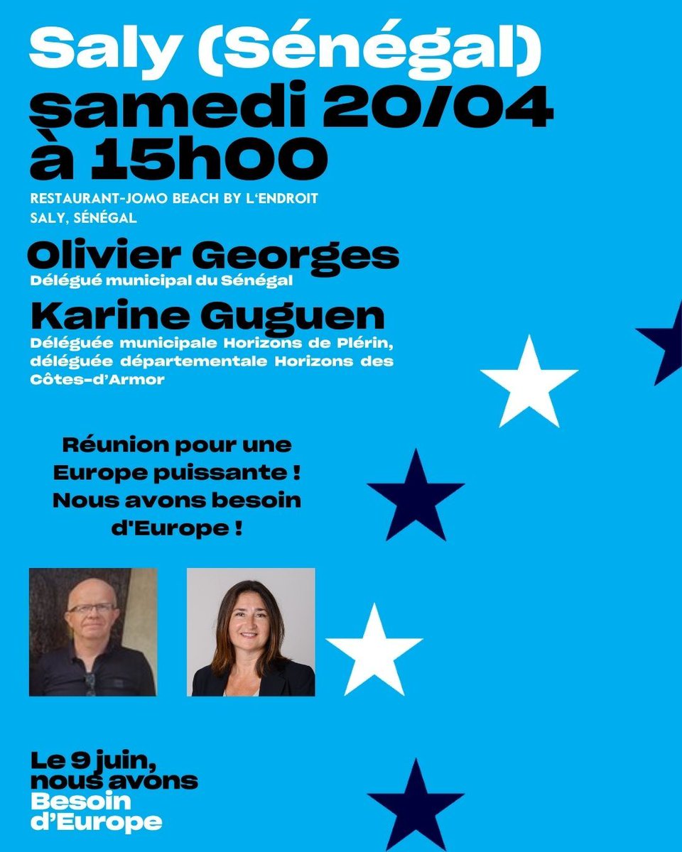 Réunion #Europe @HorizonsSenegal avec @oliviergeo - @KarineGuguen Changement de lieu 😊 à #Saly #HorizonsLeParti n'oublie pas les @HorizonsFDE qui, eux aussi, participent à la construction européenne 🇪🇺 #ValerieHayer #Hayer #Europeennes2024 #ÉdouardPhilippe #BesoinDEurope