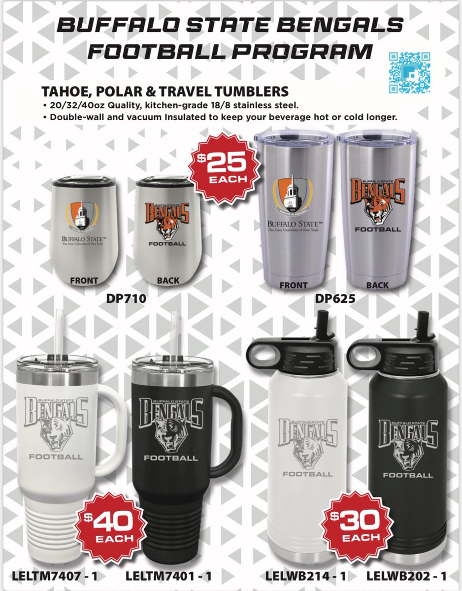 🚨🚨NEW FUNDRAISER LIVE🚨🚨 Please consider purchasing a travel cup/mug from our team store to support our athletes. There is also an option to donate if you do not want the merchandise. All proceeds go directly to our athletes! Link below! 🟠⚫️ bufstatefootball.fundsnow.org