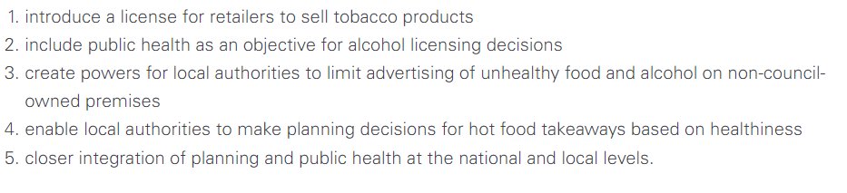 supporting local government to do more on setting the context for addressing the leading risk factors for ill health health.org.uk/publications/r… When folk say “what powers do you want”, here is a decent enough place to start