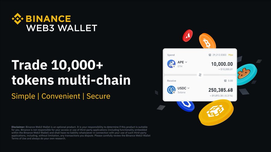 The #Binance Web3 Wallet is your gateway to everything Web3. Swap thousands of tokens cross-chain at the best prices, earn yield on your crypto, explore dApps – all in one secure wallet. Try it today ➡️ binance.onelink.me/y874/6q66dfku