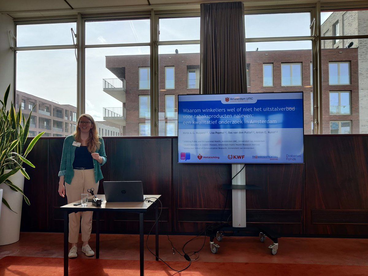 Mirte Kuipers laat zien dat de blootstelling van adolescenten aan tabaksproducten in winkels is afgenomen sinds het uitstalverbod op #NNvT2024