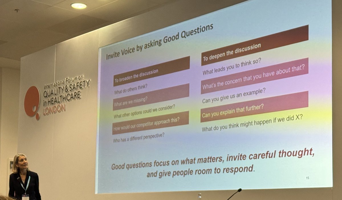 When @AmyCEdmondson tell us that focusing on what matters is in fact the first steps to @Kindness_Health! Love it! @bailey_suzie @DrDominiqueAllw @BobKlaber @mountfordjames @maureenbis #Quality2024