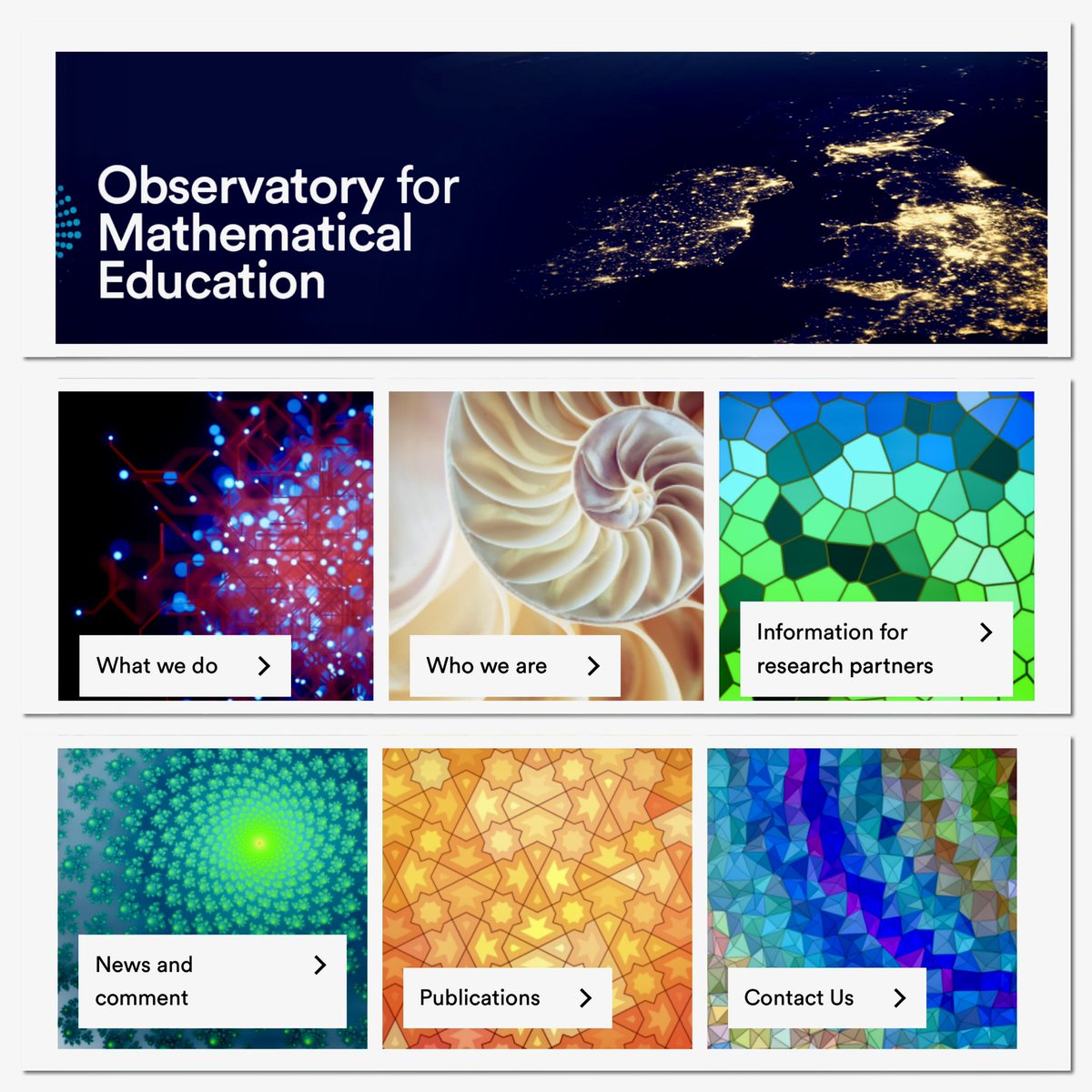 Geoff Wake 👇 (@geoffwake1) on Twitter photo At last we are live at nottingham.ac.uk/education/obse…
Connect with us to keep informed about the work of our Obervatory for Mathematical Education at <a href="/UoNSoE/">UoN Education</a> <a href="/UniofNottingham/">Uni of Nottingham #WeAreUoN</a> At last we are live at nottingham.ac.uk/education/obse…
Connect with us to keep informed about the work of our Obervatory for Mathematical Education at <a href="/UoNSoE/">UoN Education</a> <a href="/UniofNottingham/">Uni of Nottingham #WeAreUoN</a>