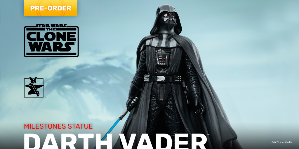 Inspired by the finale of STAR WARS: THE CLONE WARS™, Darth Vader looks out across the snowscape in 1:6 scale Milestones Statue form. Now open to pre-order at bit.ly/CW_VADER_STATUE

#StarWars #TheCloneWars #DathVader #MilestonesStatue