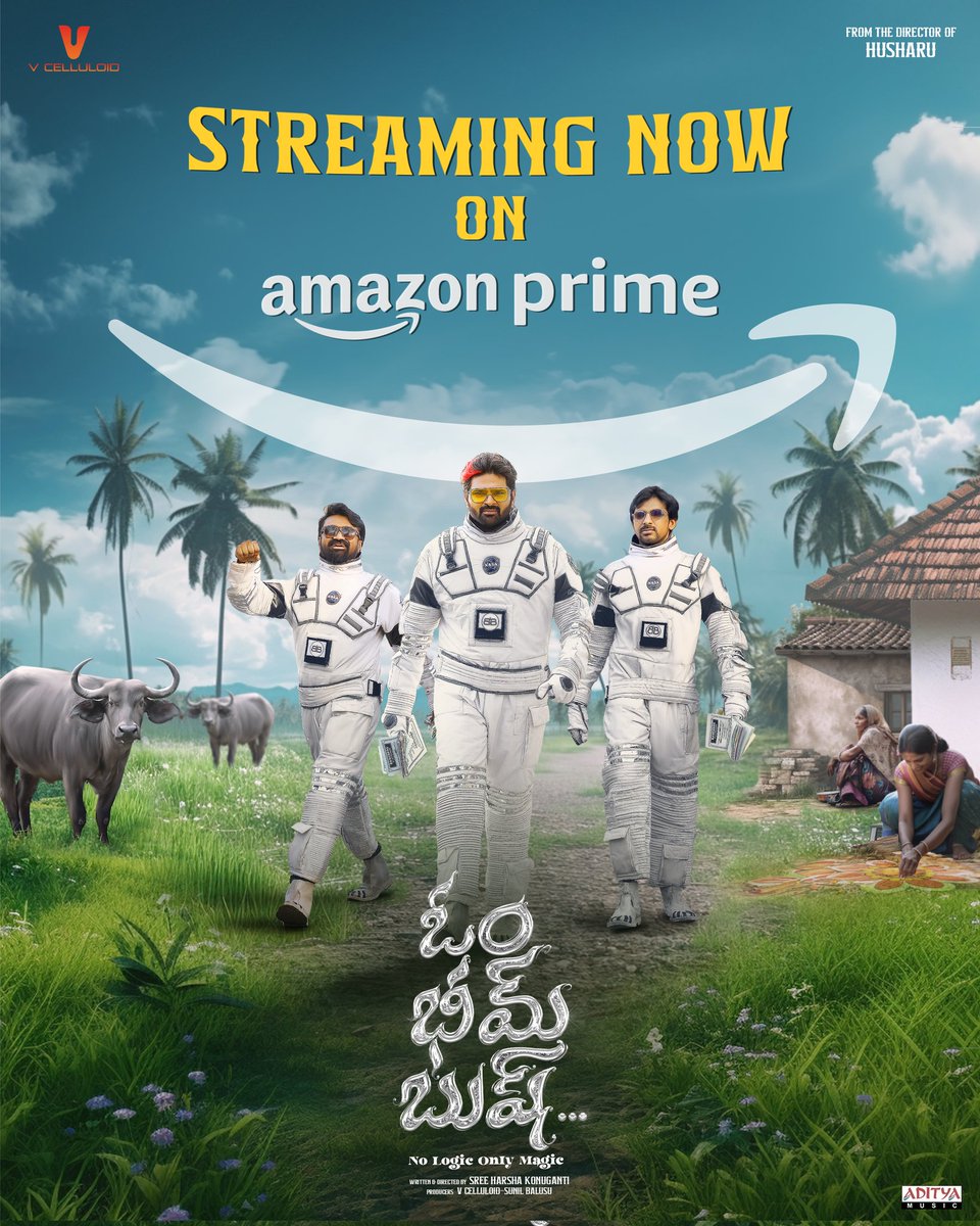 Get entertained by the 𝐁𝐀𝐍𝐆 𝐁𝐑𝐎𝐒 ❤‍🔥 #OmBheemBush now streaming on @PrimeVideoIN ✨ ▶️ bit.ly/OmBheemBushOnP… Enjoy the LAUGH RIOT at the comfort of your homes 💥💥 Directed by @HarshaKonuganti #OBB @sreevishnuoffl @PriyadarshiPN @eyrahul #Ayeshakhan…