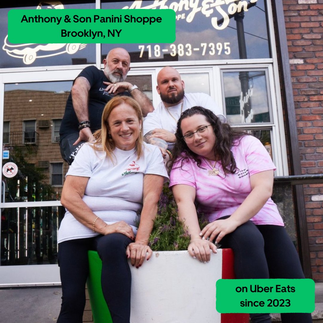 Celebrating 1 Million Merchants on Uber Eats. Anthony & Son Panini Shoppe @PaniniShoppe: 'Still going strong after 25 years, Anthony & Son Panini Shoppe is widely recognized as home to some of the best sandwiches in NYC. We have found a conduit for old school taste with new…
