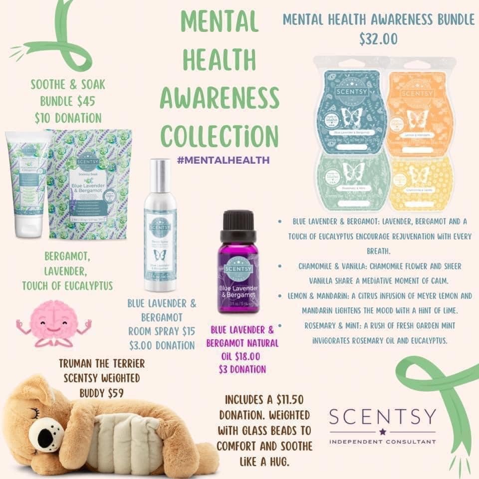 Available May 1st! Mental Health Collection:)

taking Pre-order now

guylainejocelyne@gmail.com

guylainevachon.scentsy.ca

#mentalhealthawareness #scentsy #scentsymentalhealthcollection #trumantheterrier #scentsybuddy #scentsysoak #scentsywaxbars #scentsydonations

29s