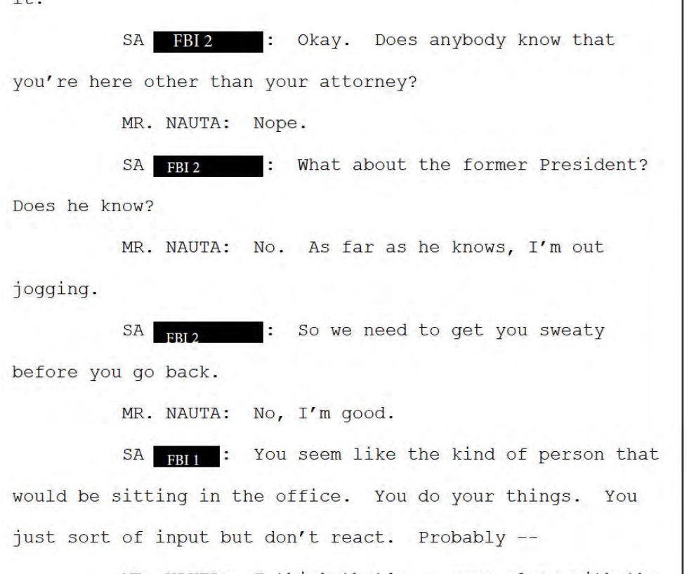 MORE from FBI interview with Walt Nauta, Trump's White House valet then personal aide at Mar-a-Lago. The FBI interrogated Nauta w/o Trump's knowledge. About not just the movement of boxes but Trump's habits and conversations. Just imagine the FBI doing this to any other former…
