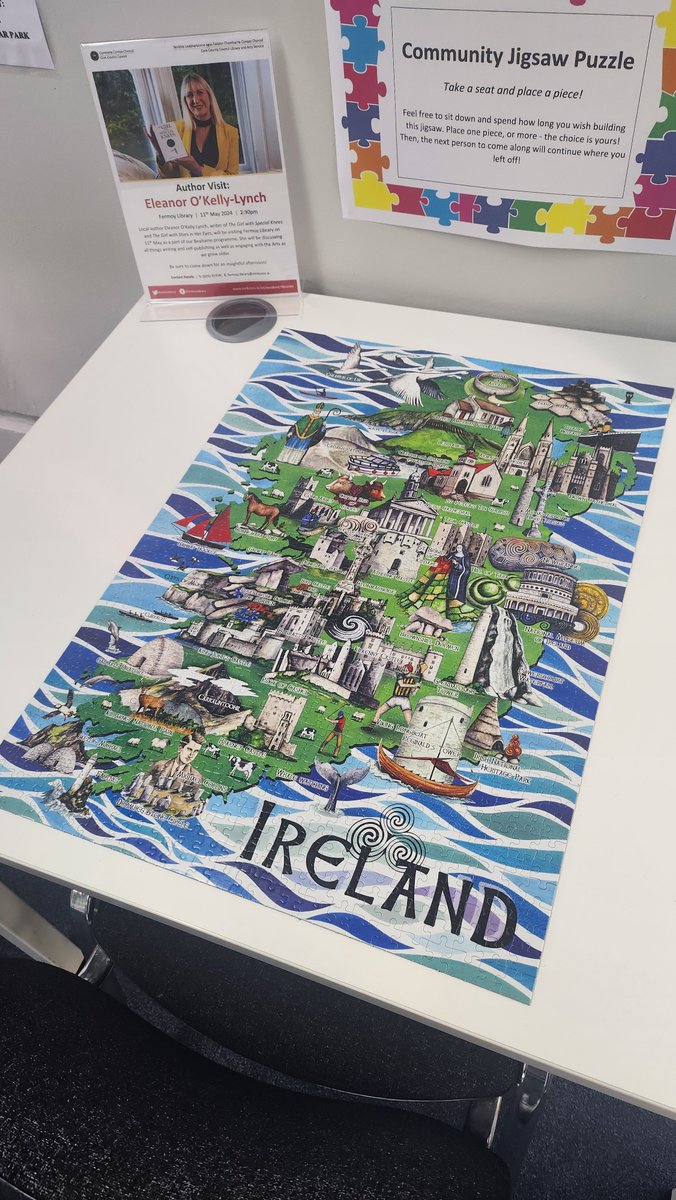 The community of Fermoy have completed another jigsaw - this time of the gorgeous island of Ireland. Be sure to keep an eye out for the next one! #Fermoylibrary