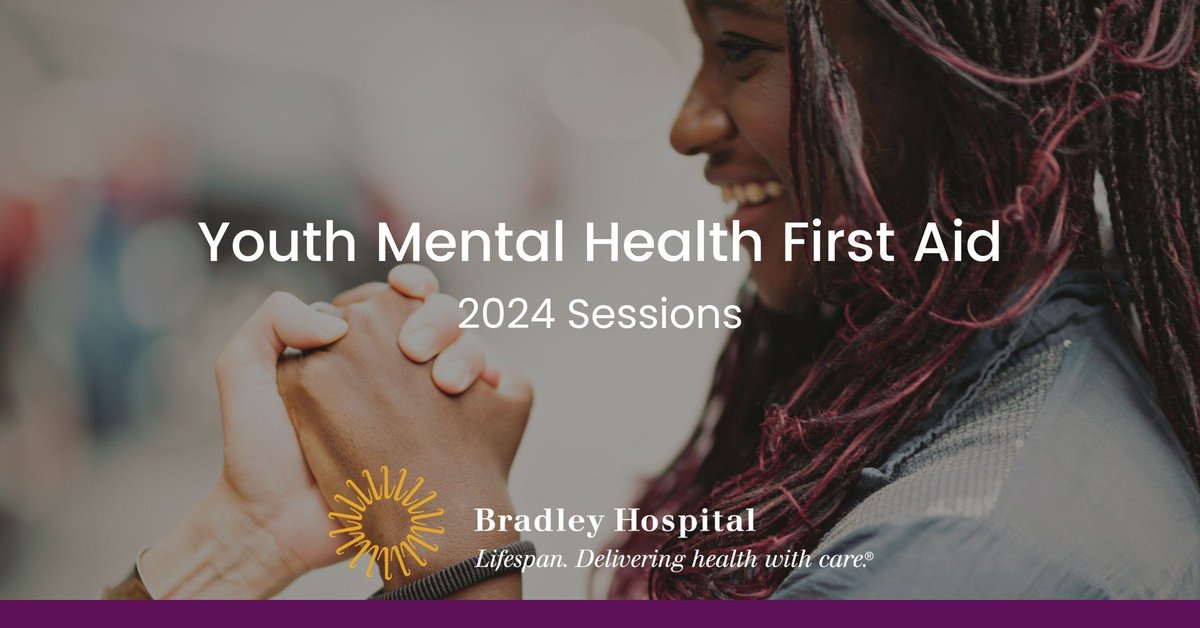 Join us Tuesday, May 7 for Youth Mental Health First Aid! This eight-hour course teaches skills to help someone who is developing a mental health problem or experiencing a mental health crisis. Learn more and register on our website lifespan.org/centers-servic…