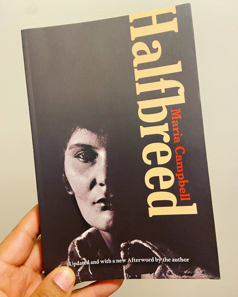 Author Maria Campbell writes Halfbreed beautifully, and with such matter-of-factness that one is forced not to sit in the joy or in the hardship, but to live and move forward with both, as one does in reality. The social lessons, too, are timeless and invaluable. I’m grateful. 🙏🏾