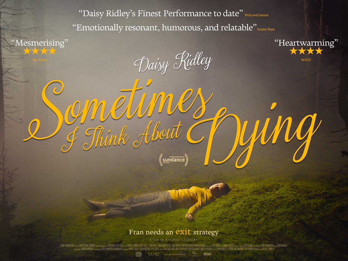 SOMETIMES I THINK ABOUT DYING starring #DaisyRidley is in cinemas 19 April from @VertigoRel!