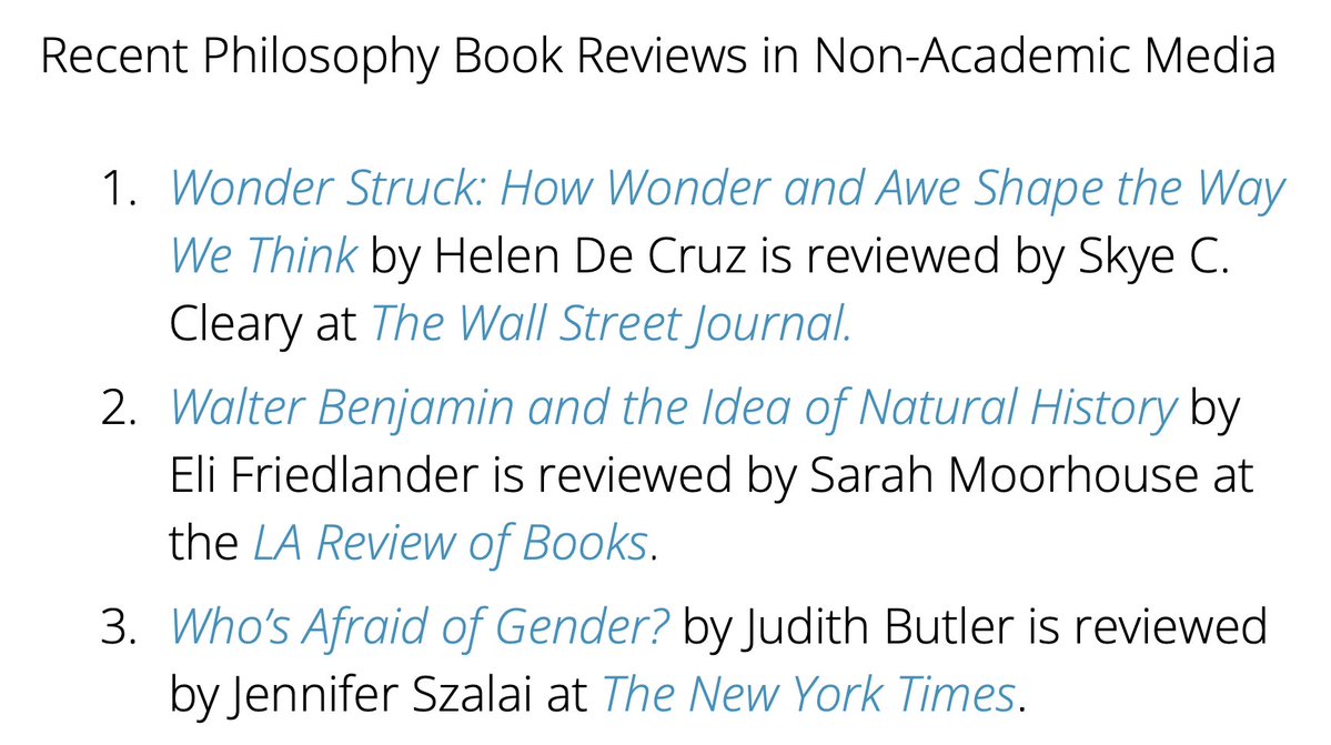 Judith Butler’s new book has now been reviewed by @aytchellesse, @Nina_Compact, @Docstockk, and me. (All philosophers.) Unless I missed it, none of these reviews has featured on @DailyNousEditor’s website. Can we look forward to some links?