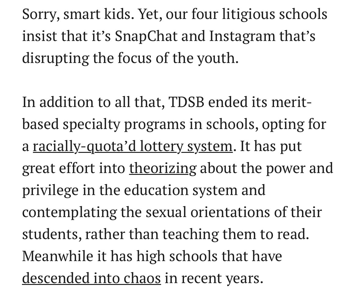 “Sorry smart kids”. So gross. Children deserve the time and grace to fully develop their intelligence. Imagine not understand how “merit” is code for “privilege”. Some people could be exceptional artists/athletes/stem-students but lack exposure because they lack privilege.