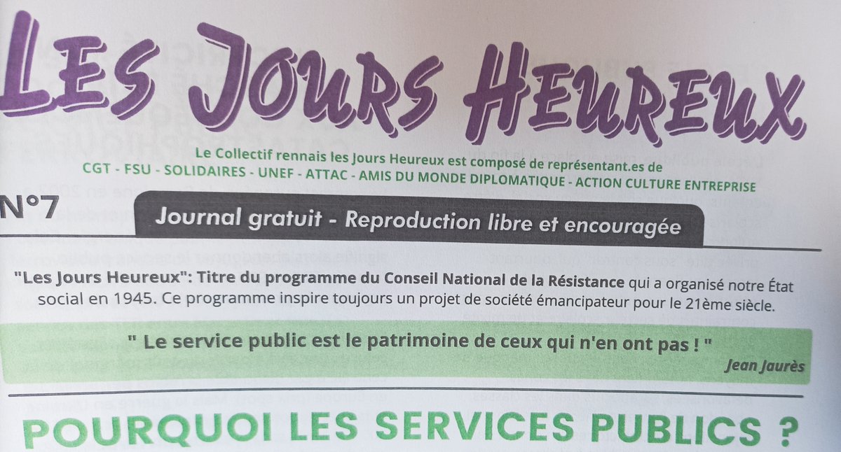 ''Les Jours heureux '', collectif rennais éponyme, en référence au programme du Conseil national de la résistance #CNR, avec François Astolfi ✅vend. 12 avril 19h30 @PASTELFM + 19h35 @meetfmdunkerque ✅sam. 13 avril 10h00 @RADIOSOLEILFR✅ dim. 14avril 19h30 @Canalfmofficiel