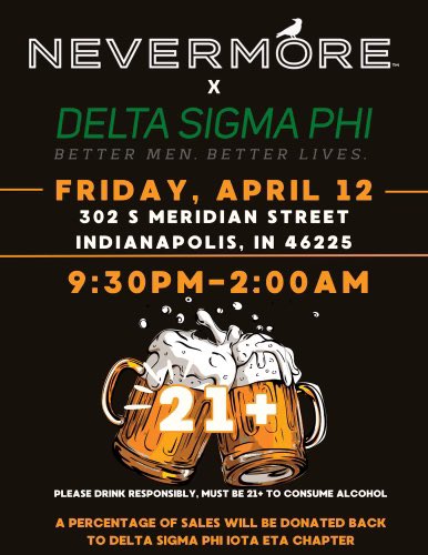Fundraiser for Delta Sigma Phi tonight!  Come join us and have dinner and a cocktail for a good cause!