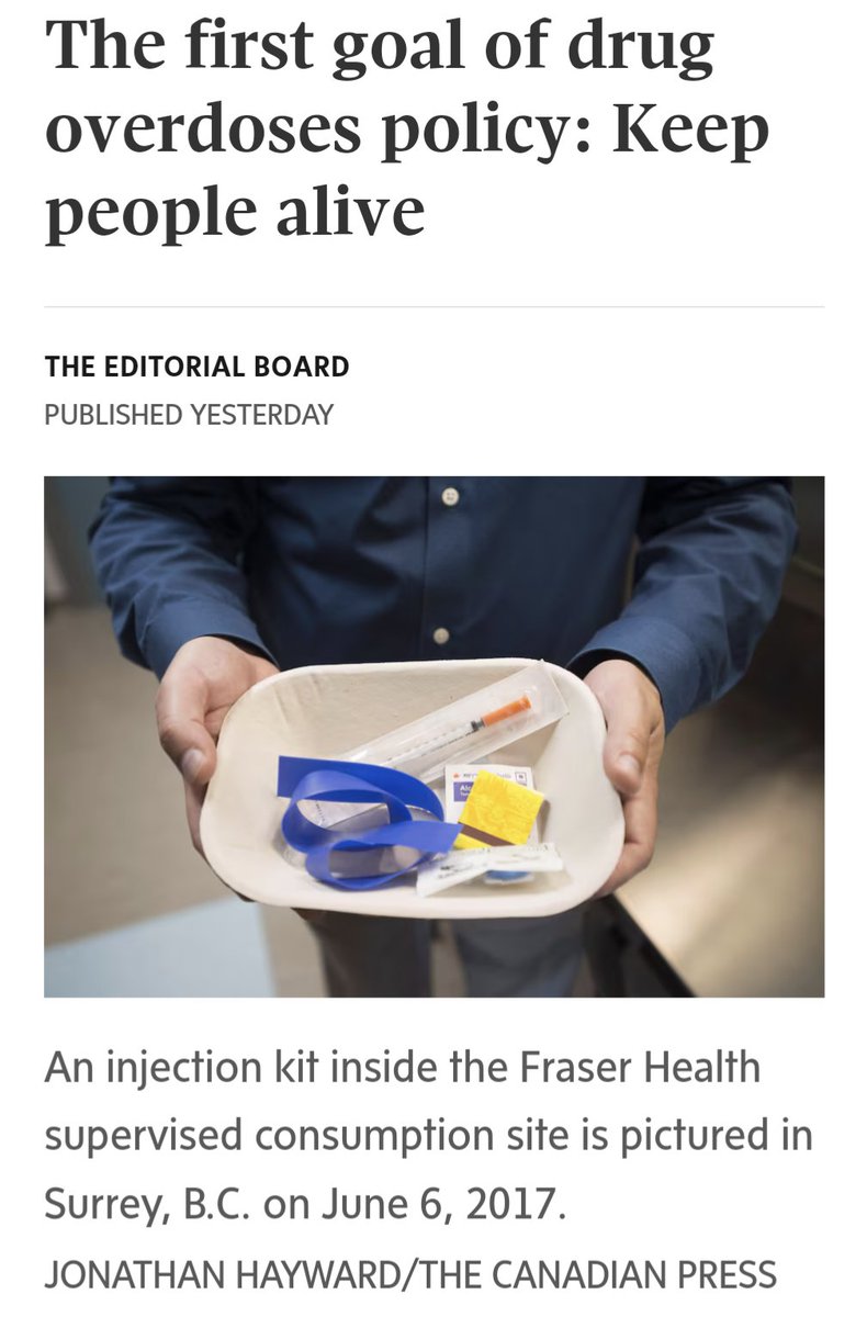 FINALLY. A media outlet that gets it. The @GlobeandMail’s editorial yesterday, and in fact, all of their reporting on the toxic drug crisis, is balanced, clear-eyed and articulate 👏👏👏 This one is not behind a paywall — please read it (or if you can, subscribe. We REALLY