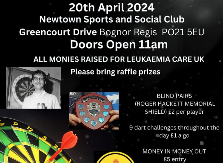 Coming up on 20th April At Newtown Sports &amp; Social Club - The Roger Hackett Memorial Shield &amp; Competition Day Darts Competition!

£5 Entry: Money In Money Out

Check here for more details: findadartscomp.co.uk/listing/2024-r…