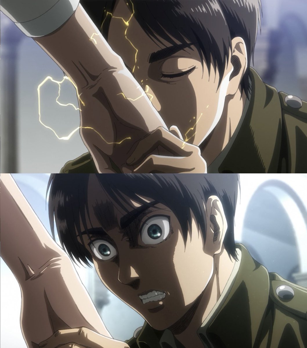 Eren had the whole final season spoiled for him in this moment and never spoiled anybody, be like Eren 🤝