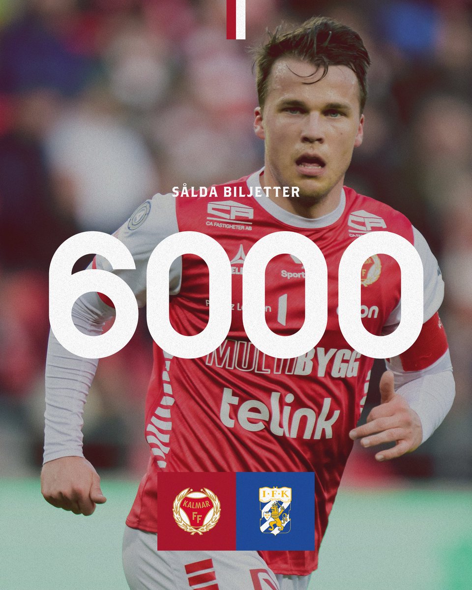 Vi har precis passerat 6000 sålda biljetter till söndagens hemmamatch mot IFK Göteborg. 🔗 kalmarff.ebiljett.nu