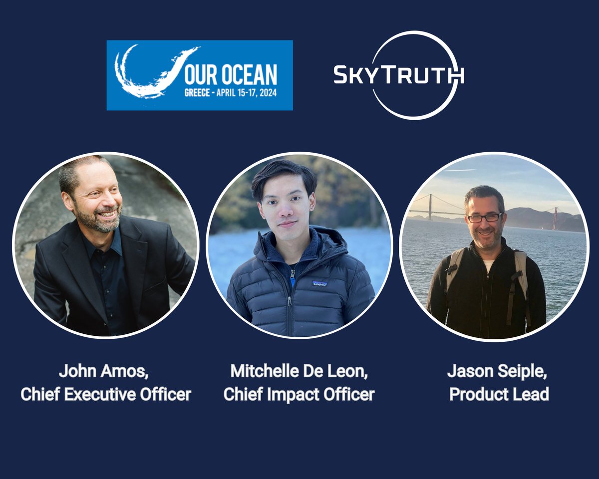 SkyTruth's tweet photo. #SkyTruth CEO John Amos, Chief Impact Officer Mitchelle De Leon, and 30x30 Product Lead Jason Seiple will be on the ground at #ourocean2024 Please stop by our booth &amp; look for us! We’ll be announcing a new tool with Bloomberg Ocean Initiative to track global biodiversity progress https://t.co/etuNvGO2cF