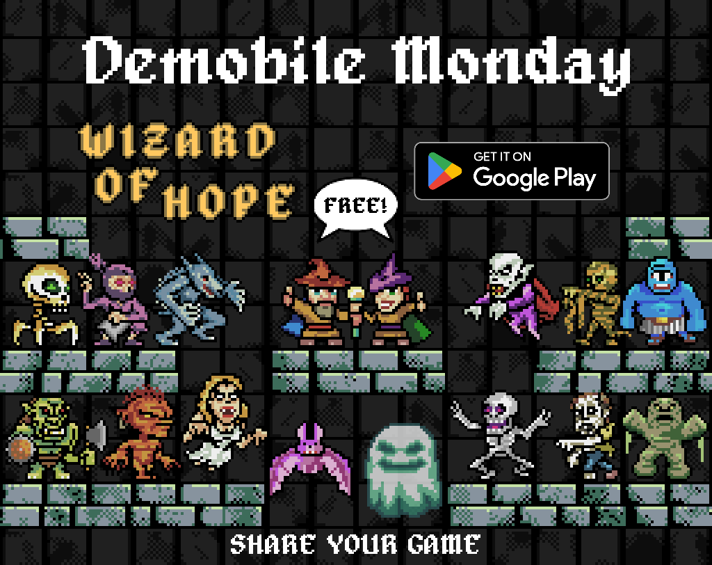 It's #DemoMonday & #MobileMonday, let's support each other!
💬REPLY with your game
🔁RETWEET this thread
❤️LIKE for better visibility

I'll retweet your amazing #indiegame 👾

🕹️ Wizard of Hope:
play.google.com/store/apps/det…

#indiedev #indegamedev #solodev #gamedev #gaming